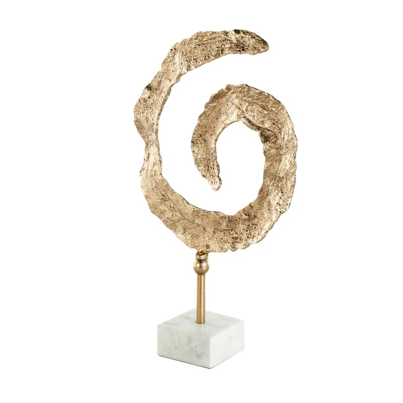 Deco 79 Aluminum Metal Abstract Decorative Sculpture Textured Spiral Home