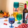 ZAINCA 12-ounce Plastic Stem Wine Glasses, All Purpose Arcylic Glasses,