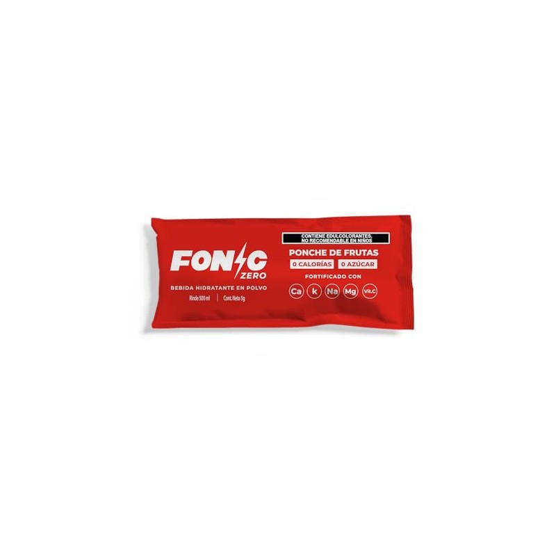 Caja 10 Pzas Fonic Hidratante en Polvo Ponche 5g para