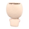 Unique Head Plant Pot with Drainage Hole Resin DIY Face