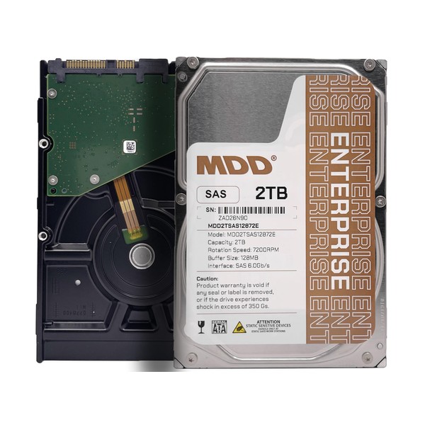 MDD MAXDIGITALDATA 2TB 7200RPM 128MB Cache SAS 6Gb/s 3.5inch Internal
