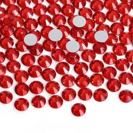 Jollin Glue Fix Flatback Rhinestones Glass Diamantes Gems for Nail Art (ss20 576pcs, Siam)