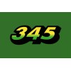 Aftermarket 345 Lawn Tractor Lawnmower Hood Premium Vinyl Decal Set