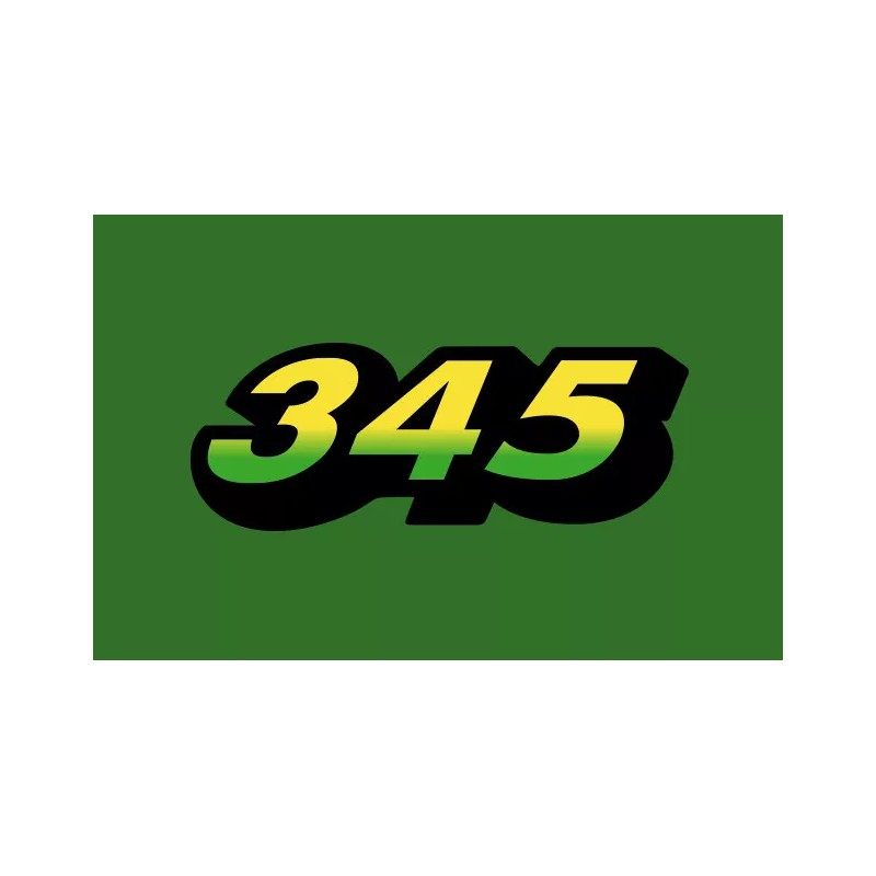 Aftermarket 345 Lawn Tractor Lawnmower Hood Premium Vinyl Decal Set