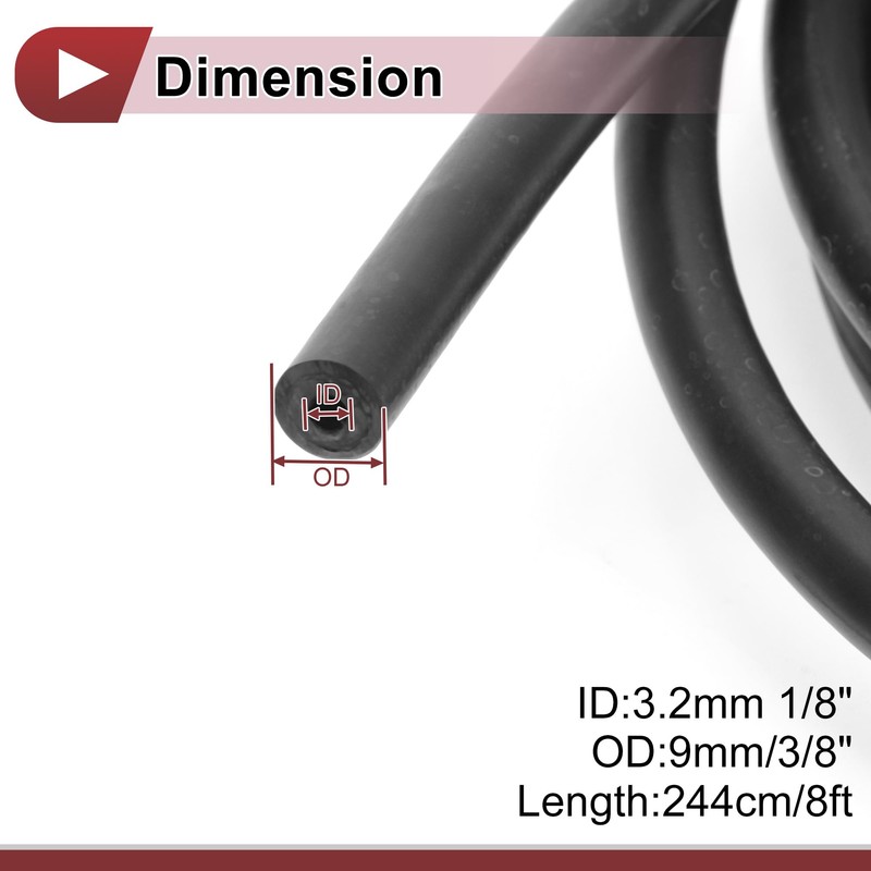 HEROFFIX 1 Set 1/8" Fuel Line Kit 8ft Vacuum Hose