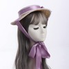 COSDREAMER Ladies Victorian Style Straw Hat with Bow and Flower,