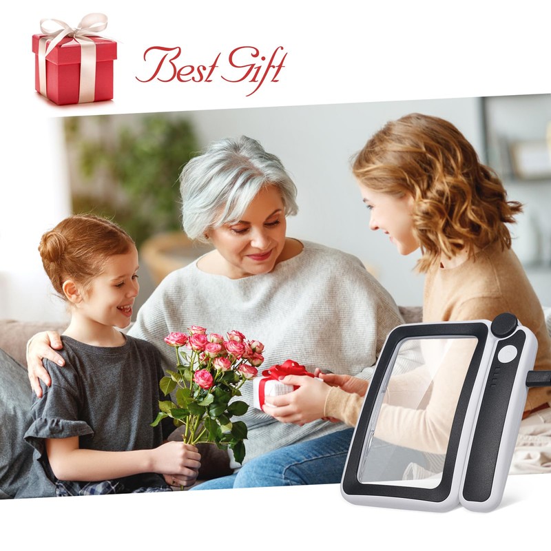 Sonew 4 x Reading Magnifier with Light for Seniors, Large,