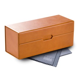 FEFI - Hard case double glasses case "DUO" for two glasses, brown