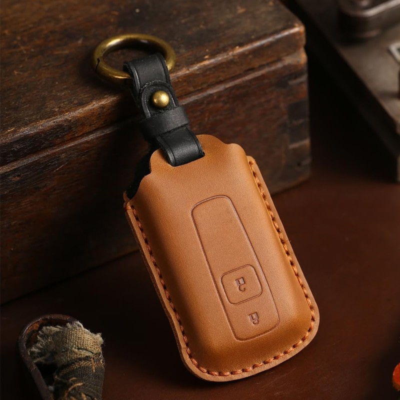 Kinotaka Genuine Leather Smart Key Case for Toyota/Daihatsu Tanto/Tanto Custom/Tanto