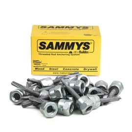 Everflow 8025957-25 1/4" Screw Vertical Threaded Rod Anchor Designed for Steel Structure, Steel with Electro-Zinc, 1/4-14 x 1" Screw Length (25 Pack)