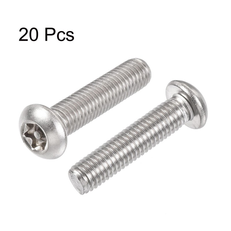 sourcing map M8x35mm Torx Security Machine Screw, 20pcs Pan Head