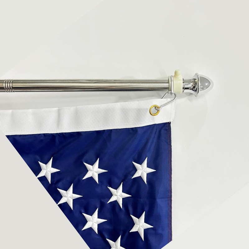 Homissor Flag Pole Topper 2 Packs Sliver Acorn End Cap