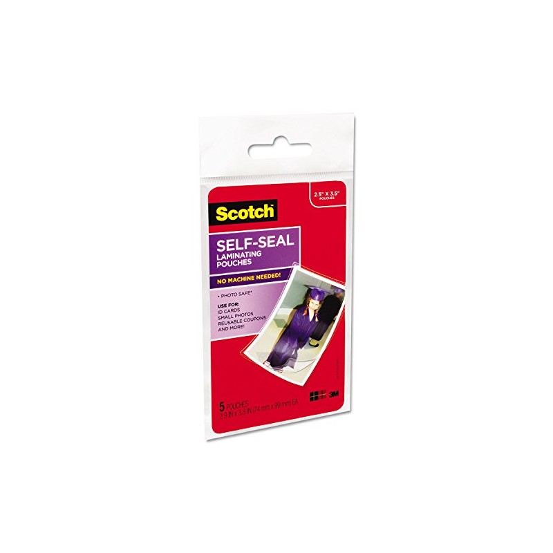 Scotch Self-Sealing Laminating Pouches, Wallet Size (Approx. 2.8″ x 3.8″
