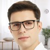 WEMOOTANTS Oversized Reading Glasses for Men Square Readers Fashion Light