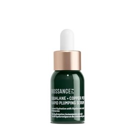 Suero facial Biossance Squalane + Copper Peptide Rapid Plumping Serum para todo tipo de pieles, reafirma y rellena visiblemente la piel, líneas finas y arrugas, péptidos de cobre veganos, ácido