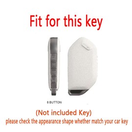 HIBEYO - Funda para llavero de 8 botones para KIA Sportage R Carnival KX3 Seltos KX5 K5 Kia EV9 Picanto 2024 Accesorios, Llavero B Blanco, B Keychain White