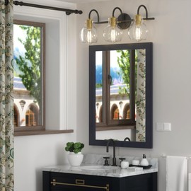 PRIMEPLUS Bathroom Vanity Lighting Fixtures, Bathroom Wall Mounted Sconces Lighting Vanity Lights for Bathroom with Globel Glass Shade, E26 Base