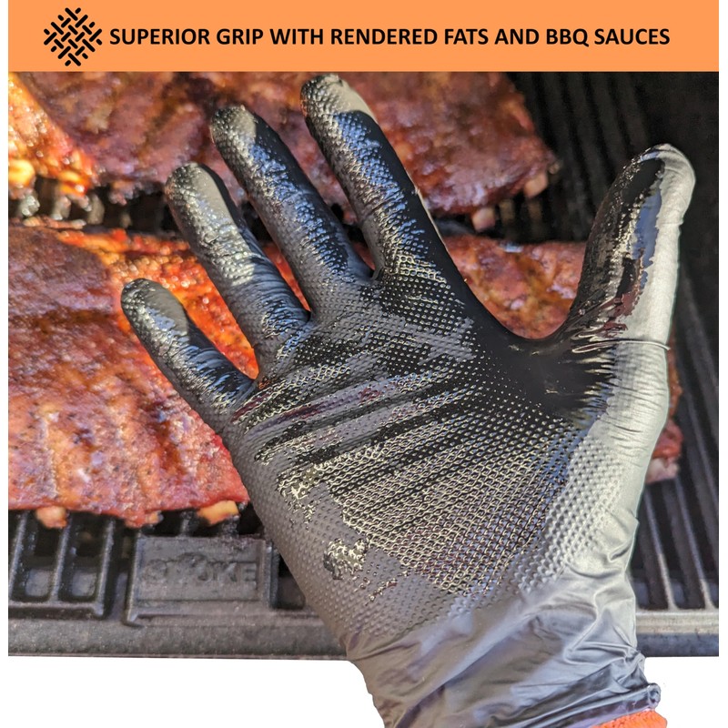 HDMNDD Black Disposable BBQ Grill Gloves Kit - 50 Heavy