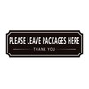 Please Leave Packages and Deliveries Here Sign Sticker, Self-Adhesive Waterproof