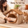 Foldable Pet House for Indoor Resting - Removable Washable Cat