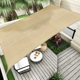 Vexoria Sun Shade Sail Canopy, 8'x 10' Rectangle 95% UV Block Shade Cover for Outdoor, Backyard Patio, Lawn, Garden, Sandbox Carpor Sand