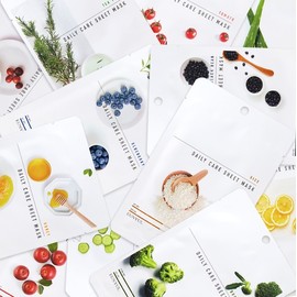 Eunyul Daily Care Sheet Mask Pack 30 Sheets [Select 1 of 12 Types] / Hypoallergenic Tencel Sheet - Apple 30 sheets / 은율 데일리케어 시트 마스크팩 30매 [12종 중 택1]/저자극 텐셀시트 - 사과 30매