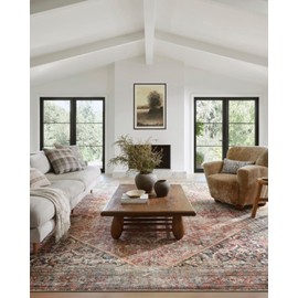 Loloi Amber Lewis Georgie Collection GER-01 Red/Navy 2'-3" x 3'-9", .19" Pile Height, Accent Rug