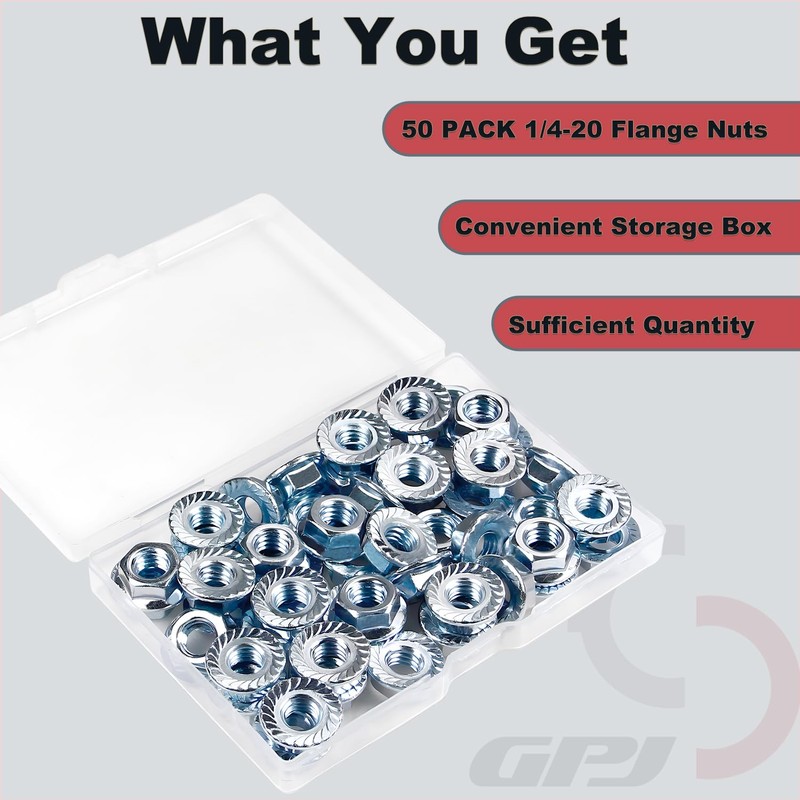 1/4-20 Serrated Flange Hex Nuts, 1/4" Hexagon Flange Nuts, 304