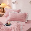 Ruffled Elegant Bed Pillow Cases Soft Comfortable Exquisite Striped Pillowcases
