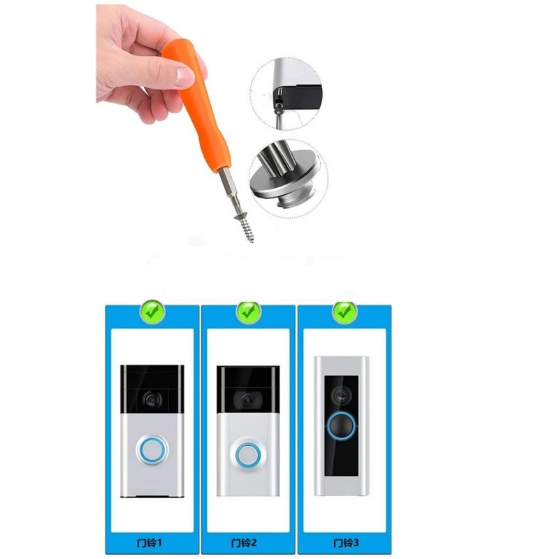 Fabselection Doorbell Screwdriver Kit, Ring Doorbell Screwdriver with 40 Screws,