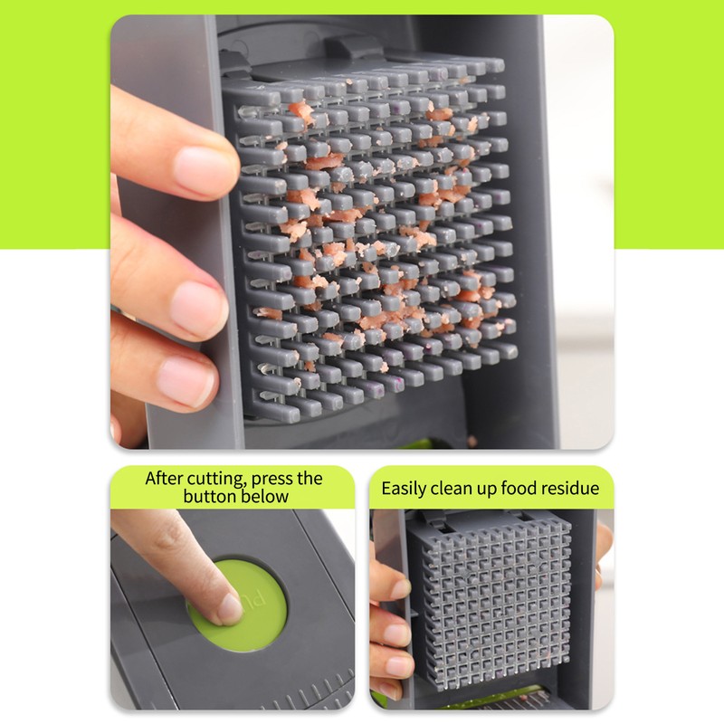 12 in 1 Multifunctional Vegetable Chopper Manual Chopper with Container