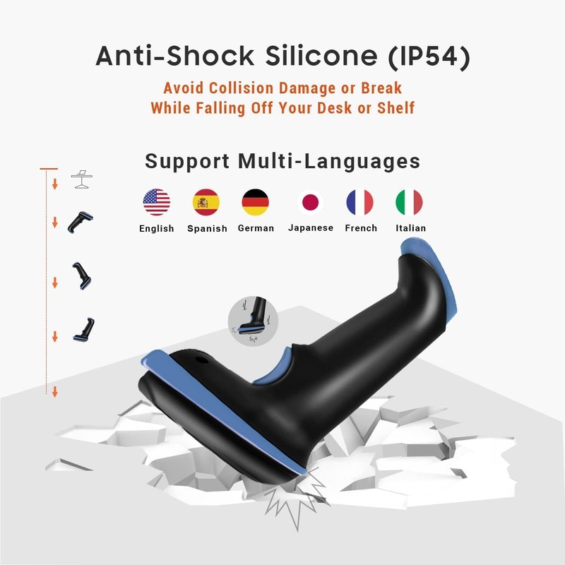 Tera 2D QR Barcode Scanner Wireless USB Wired 1D 2D