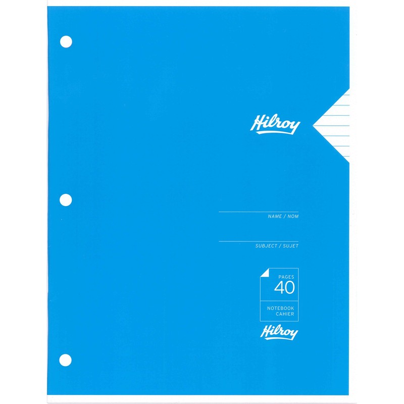 Hilroy Project Notebook, 40 Ruled Pages, 10-7/8 X 8-3/8-Inch, Assorted