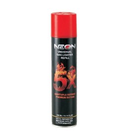 NEON 12 Cans Neon 5X Refined Butane Lighter Gas Fuel Refill 300 mL 10.14 oZ Cartridge