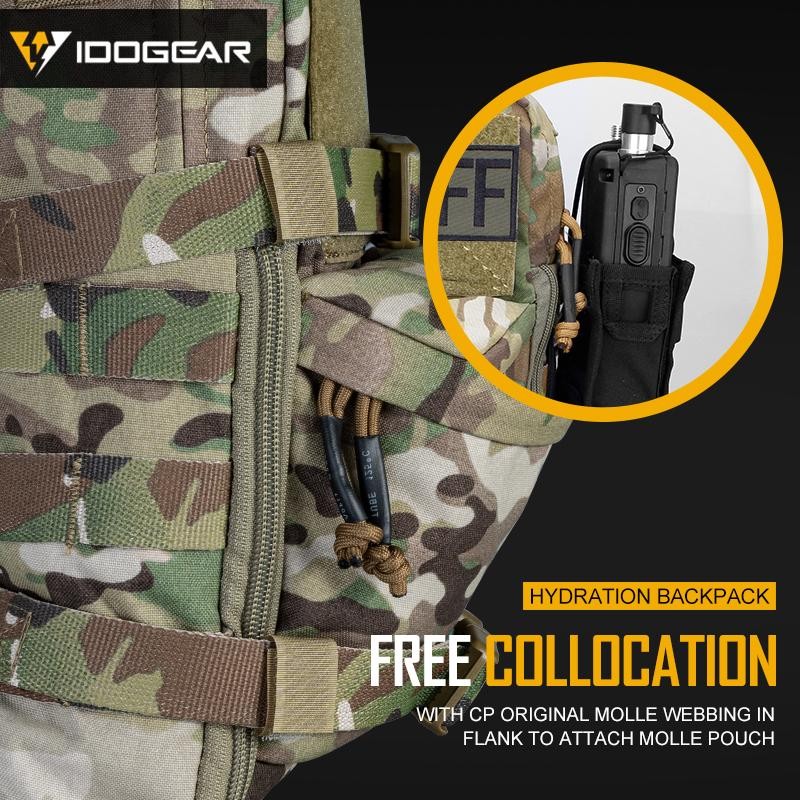 IDOGEAR Hydration Pack Hydration Backpack Molle Pouch Mini Hydration pouch