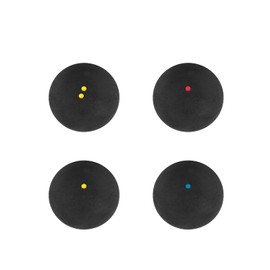 Squash Balls, 4Pcs Squash Balls Double Yellow Dot, Squash Balls Single Yellow Dot, Squash Balls Red Dot, Squash Balls Blue Dot for Elite, Intermediate, Beginner, Junior Competition And Training