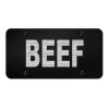 BLVD REFLECTIVE Diamond Etched Engraved BEEF Car Tag Front Vanity