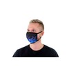 3 Pk Printed Cool Blue Fire Multi Color Reusable Face