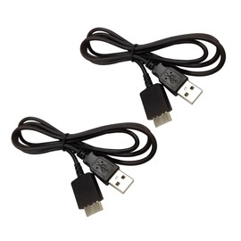 FELTECHELECTR Mp3 Player Charging Cable Data Sync Cord 2pcs Abs Material Cable for -nw20mu High Conductivity Dust Design