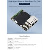 Waveshare Mini Dual Gigabit Ethernet Base Board Compatible with Raspberry