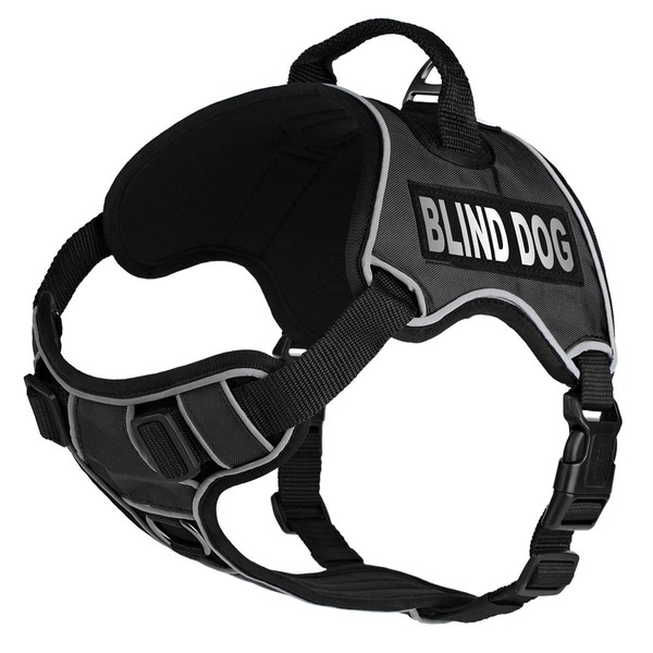 Dogline Quest No-Pull Dog Harness with Blind Dog Reflective Removable