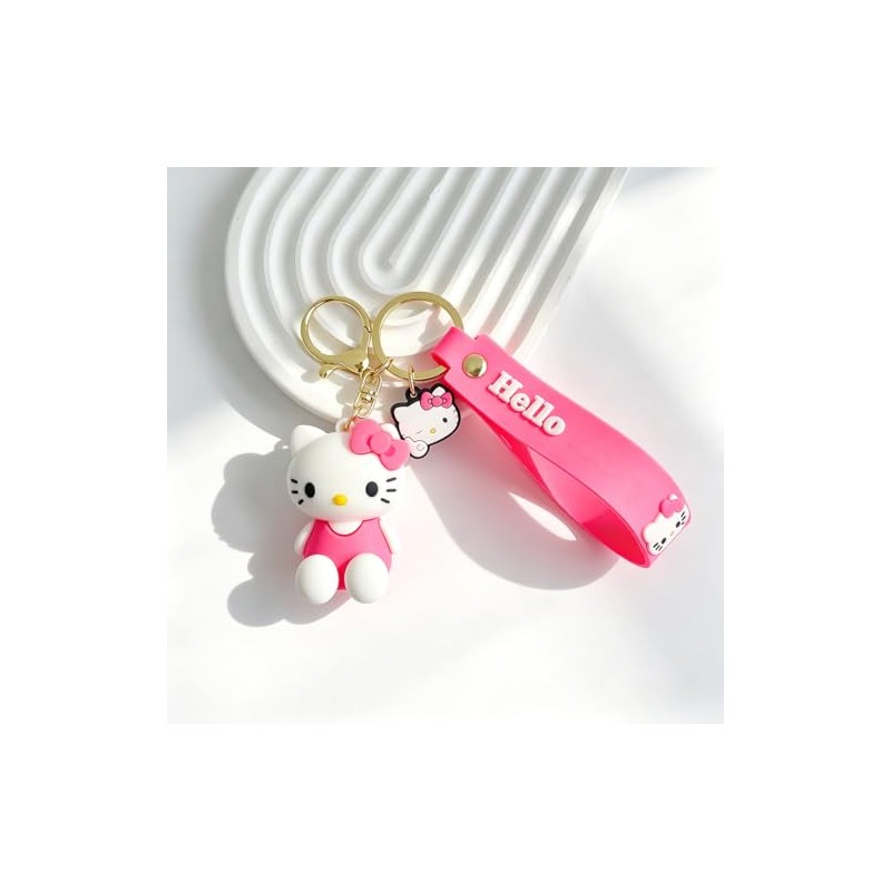 Kawaii Cat Keychain - Cute Cartoon Bag Charm for Women