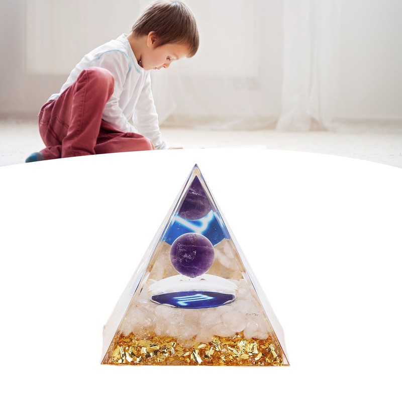 Constellation Pyramid Stone for Positive Energy Reduce Stress Chakra Resin
