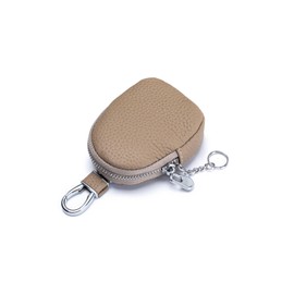 Epic Green Women's Key Case, Genuine Leather, Compatible with Smart Keys, Keychain, Pouch, Men's, Carabiner, Smart Key Case, Coin Purse, Multi Pouch, Coin Case, beige, (greige)
