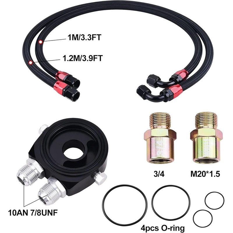 EVIL ENERGY 10 Row Oil Cooler Kit, 10AN Transmission Engine