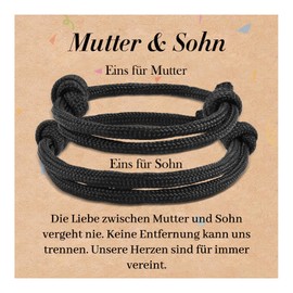 CheersLife Mother Daughter Bracelet Mother Son Bracelet Gift for Mother and Daughter Mother and Son Heart Bracelet for Girls Women Boys Matching Bracelets Set for 2 Mother's Day Back to School