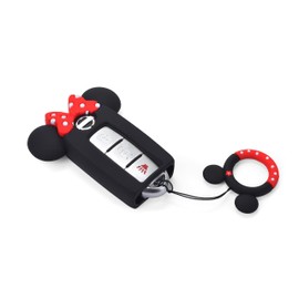 Cute Cartoon Car Key Protection Cover - Black