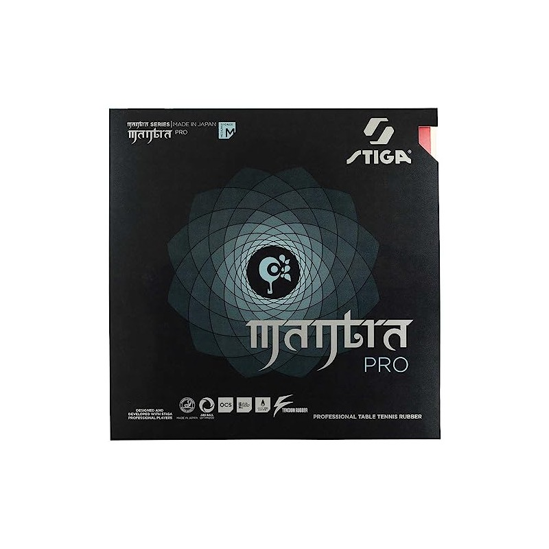 STIGA 1712140821 Table Tennis Rubber, Tension Type, Soft Backing, Mantra