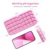 Daviky Monthly Pill Organizer 1 Time a Day, 30 Day