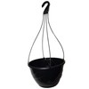 12" Diameter Black Plastic Deco Swirl Hanging Basket by Landmark